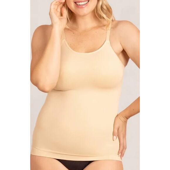 Empetua Scoop Neck Shaper Adjustable Strap Compression Cami Beige 2XL NWOT - Picture 1 of 9